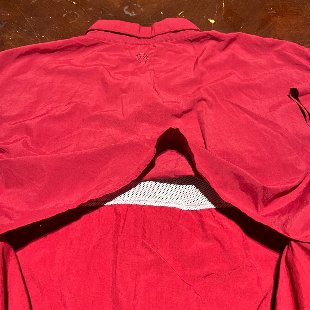 Magellan Outdoor Mens 3XL Red Short Sleeve Fishing Shirt Ventilated Nylon Button - Picture 9 of 16